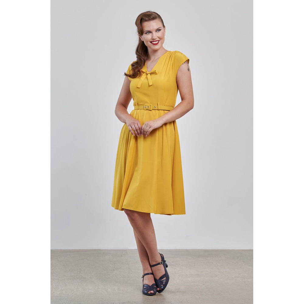Banned - Holly Flare Kleid - Gelb